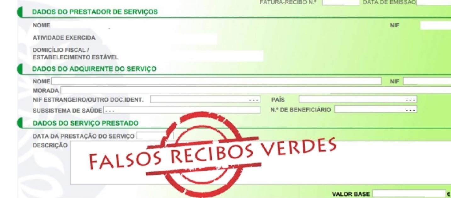 Falsos Recibos Verdes Aumentaram 200%