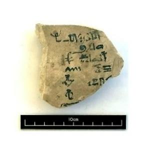 Ostracón del siglo XV a. C. hallado en Luxor