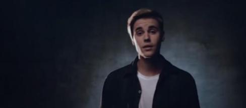Justin Bieber no seu novo videoclipe.