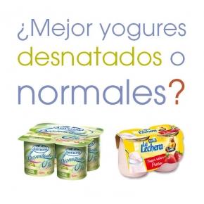 ¿Mejor consumir yogures desnatados o normales?