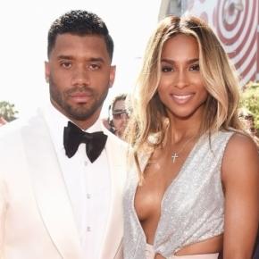 ciara russell wilson expecting twins singer usmagazine debut married carpet couple red qb seahawks wife