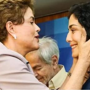 Dilma e Letícia Sabatella - Foto/Montagem