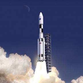 The Space Launch System lifts off (NASA)