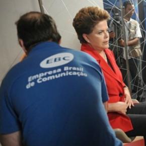 Dilma Rousseff grava para a EBC