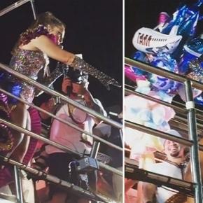 Ivete Sangalo chama vendedor de algodão doce para trio elétrico