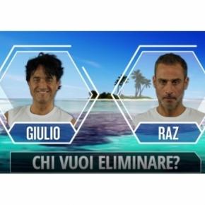 Isola dei famosi - riuscirà Raz a vincere al televoto con Giulio?