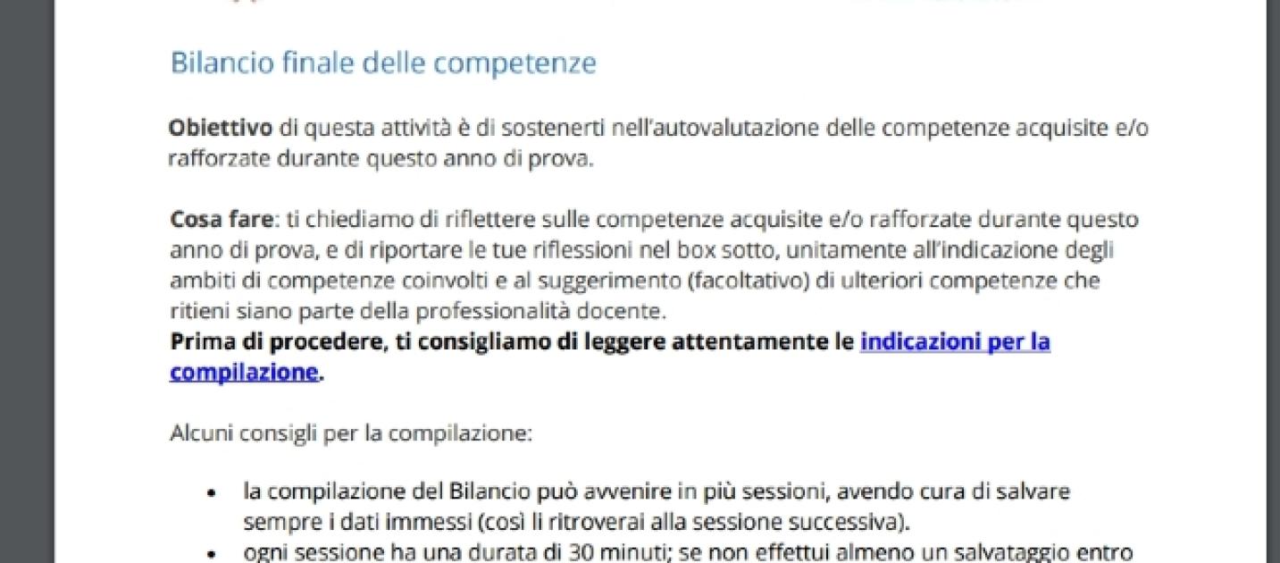 Esempio Di Bilancio Finale Delle Competenze Compilato Indire: consigli per la compilazione del Bilancio Finale